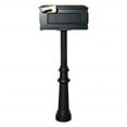 thumbnail image 1 of QualArc HPWS4-700-LM The Hanford Quad Black Mailbox Post System with Scroll Supports - 70 x 36 x 20 in., 1 of 1