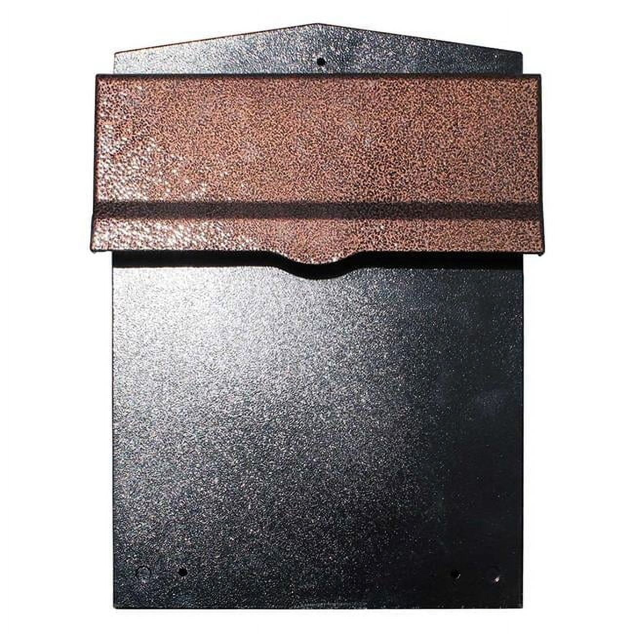 QualArc Liberty Rear Access Wall Mount Mailbox - Black, Bronze Letter Plate, Adjustable 4"-6" Chute, Lockable Door - View #5