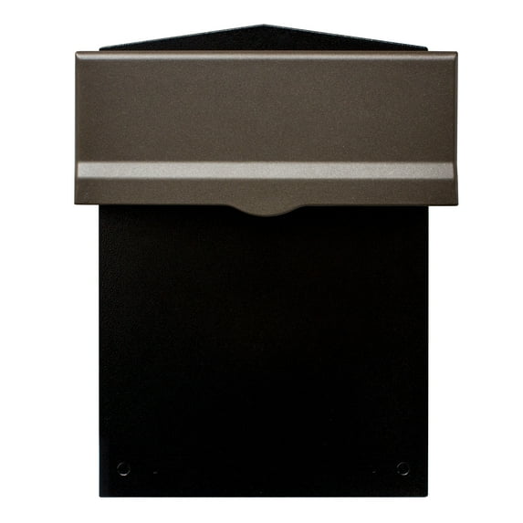 QualArc LIB-BRZ-LM6-810 Liberty Rear Access Collection Box with Bronze Letter Plate & 8-10 in. Adjustable Chute