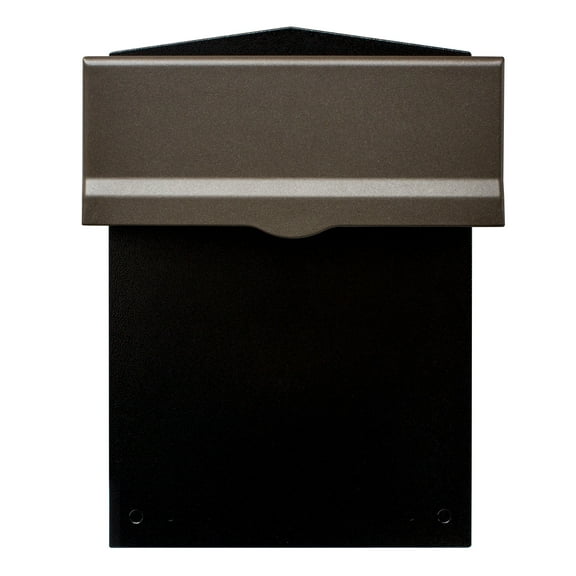 QualArc LIB-BRZ-LM6-810 Liberty Rear Access Collection Box with Bronze Letter Plate & 8-10 in. Adjustable Chute