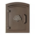 thumbnail image 1 of QualArc MAN-S-1404-BZ 12 in. Manchester Security Drop Chute Mailbox with Decorative Oak Tree Logo Faceplate in Bronze, 1 of 1