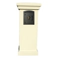 thumbnail image 1 of QualArc MAN-S-STUCOL-1402-SS 48 in. Manchester Stucco Column with Locking Drop Chute Mailbox in Sandstone Color with Decorative Fleur De Lis Logo, 1 of 2