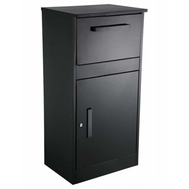 Black Steel Locking Parcel and Mailbox