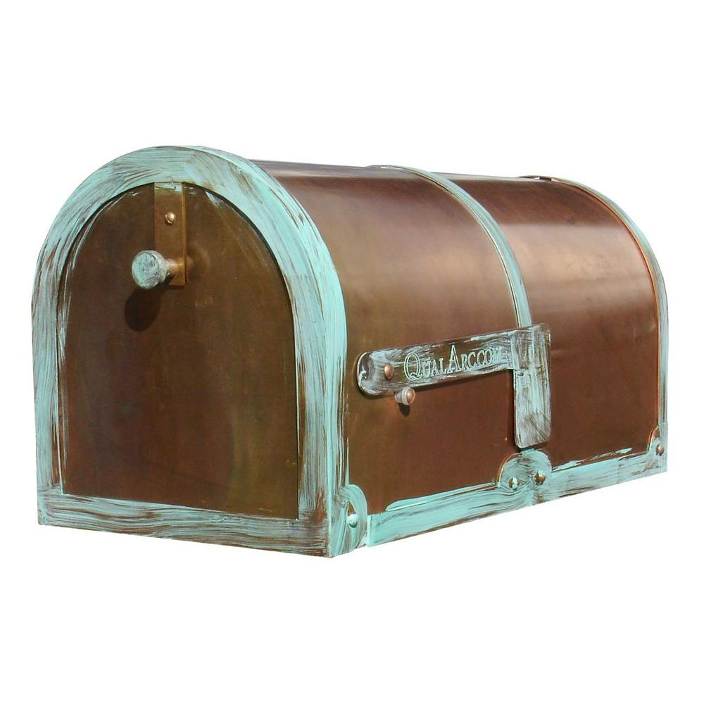 QualArc  Provincial Collection Brass Mailboxes - rural - MB-3000 in Antiqued Patina Brass - image 1 of 2