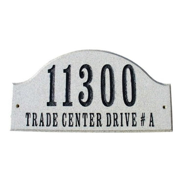 QualArc RID-4703-SN 9 in. Ridgecrest Arch Sand Granite Natural Stone Color Solid Granite Address Plaque