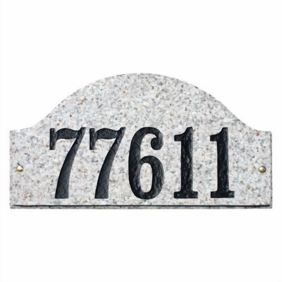 Ridgecrest Arch "Sand Granite Polished Stone Color" Solid Granite Address Plaque