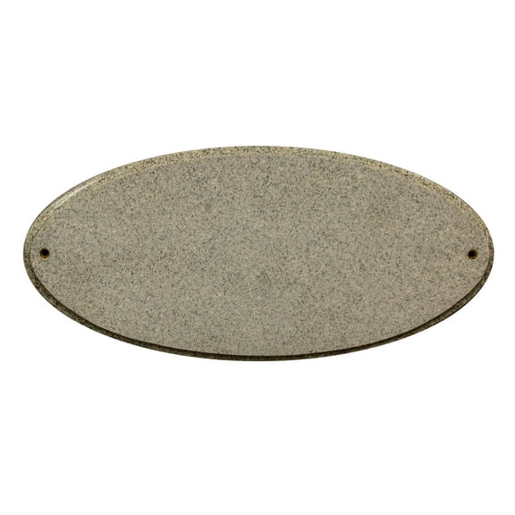 QualArc ROC-4701-SN 9 in. Rockport Oval in Sand Granite Natural Stone Color Solid Granite Address Plaque