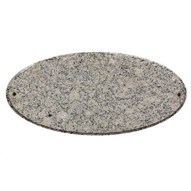 QualArc ROC-4701-WG 9 in. Rockport Oval in White Granite Natural Stone Color Solid Granite Address Plaque