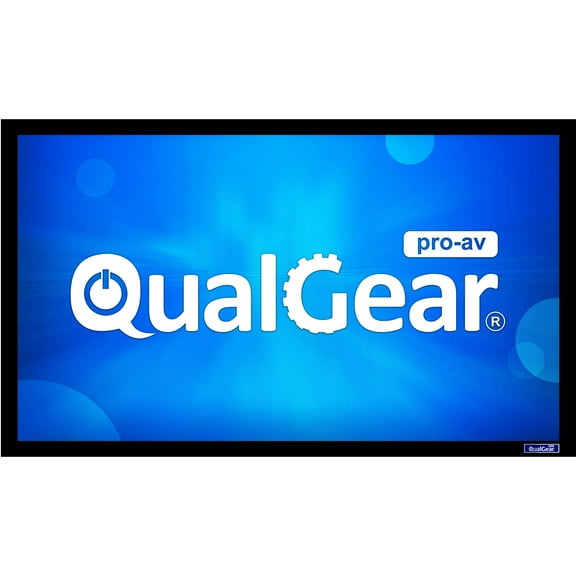 QualGear 100" Fixed Projector Screen, 16:9 HDTV, 6-Piece Aluminum Frame, 6cm Premium Velvet Border