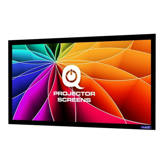 QualGear QG-PS-FF6-169-92 - Projection screen - 92" (92.1 in) - 16:9 - High Reflective Silver - black