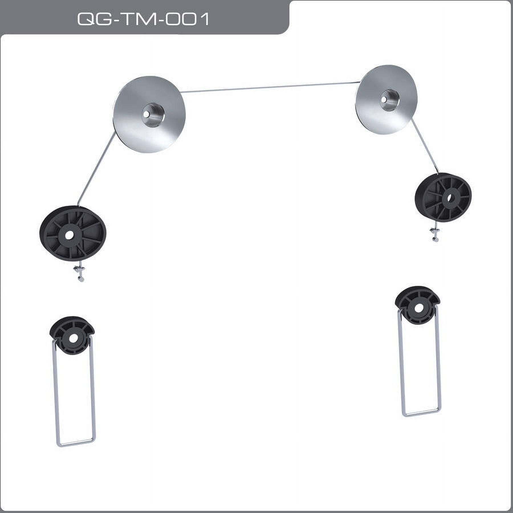 QualGear QG-TM-001 37-Inch to 70-Inch Universal Ultra Slim Low Profile Picture Hanging Style Wire Rope Wall Mount LED TVs, Stainless Steel [Stainless Steel, Fixed Wire Mount 37-Inch to 70-Inch]