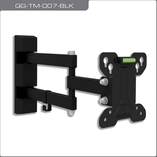 QualGear QG-TM-007-BLK 13-Inch to 27-Inch Universal Low Profile Full Motion TV Wall Mount LED TVs, Black