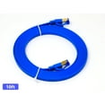 thumbnail image 1 of QualGear RJ45 Cat 7 Ethernet Patch Cable, 10Gpbs High-Speed Cable, 600MHz, Triple-Shielded, Flat, 10 Feet, Blue, 1 of 3
