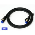 thumbnail image 1 of QualGear RJ45 Cat 7 Ethernet Patch Cable, 10Gpbs High-Speed Cable, 600MHz, Triple-Shielded, Flat, 6 Feet, Black, 1 of 3