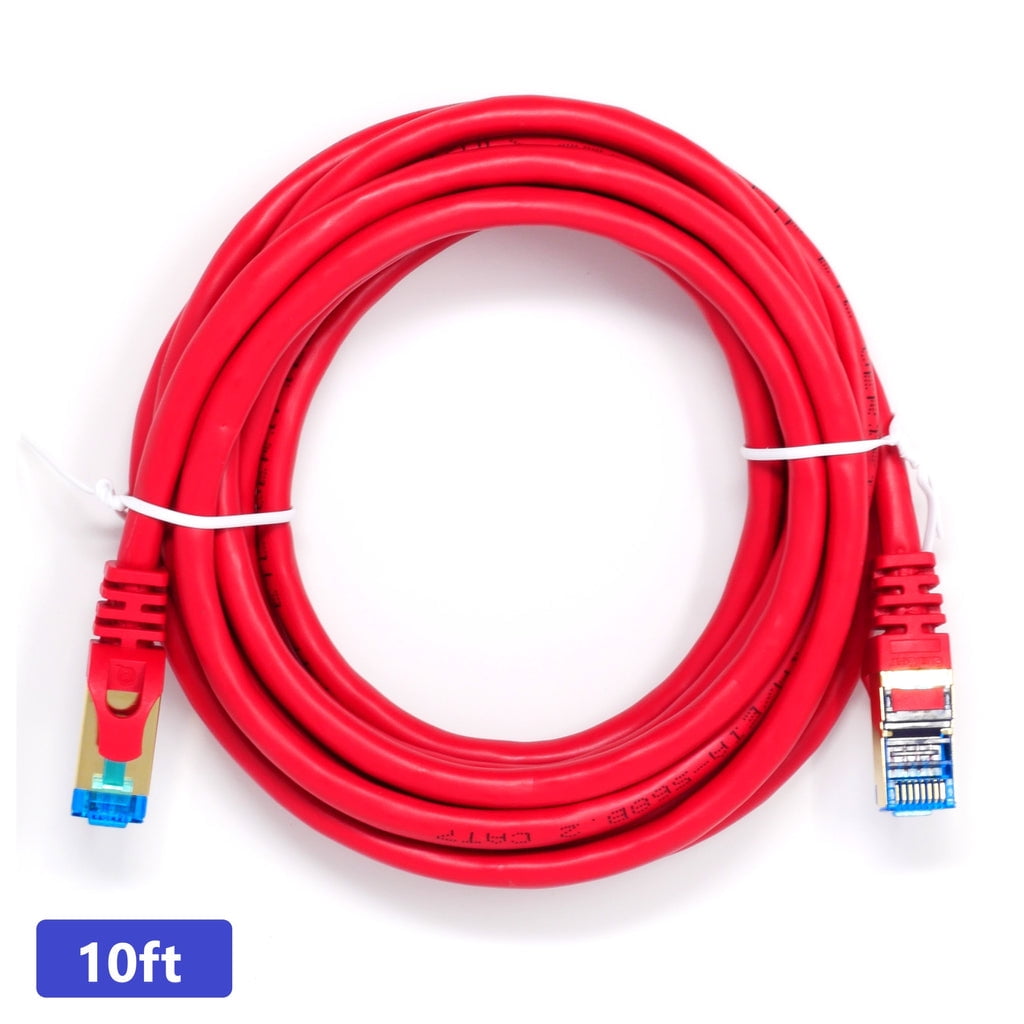 QualGear QG-CAT7R-20FT-RED CAT 7 S/FTP Ethernet Cable Length 20 feet 