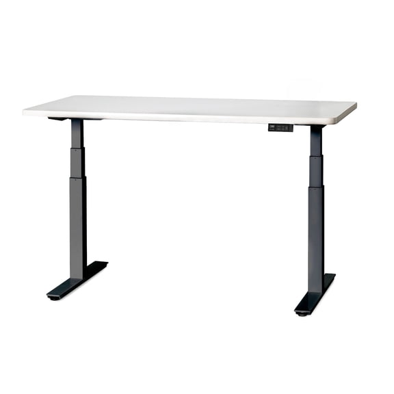 QualGear Smart Electric Standing Desk – Black, Bluetooth Dual Motor, Mobile App, Reversible Top