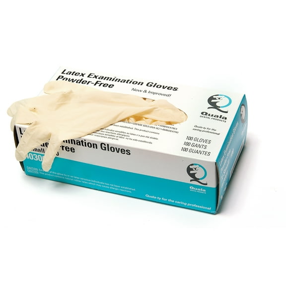Quala 403001 Latex Textured Glove Powder Free PF Extra Small 100/Pk
