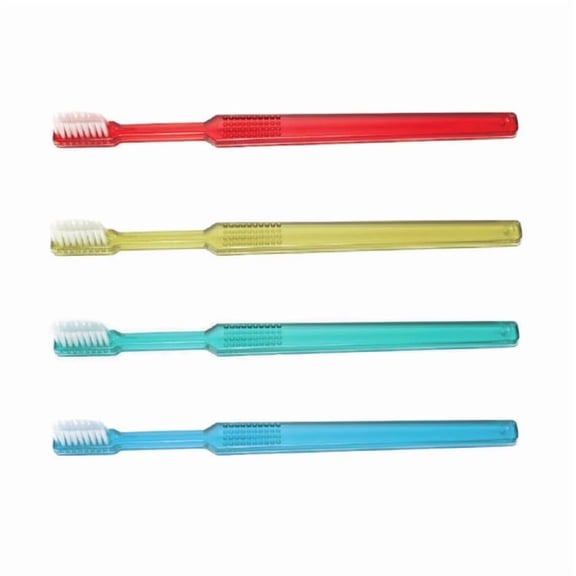 Quala Q10917 Pre-Pasted Disposable Adult Toothbrushes Soft 39 Tufts Assorted 144/Pk