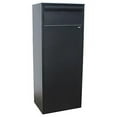 thumbnail image 1 of QualArc ALX-800-REAR-BK Allux 800 Galvanized Steel Locking Mail Parcel Box with Rear Locking Retrieval Door, Black, 1 of 2