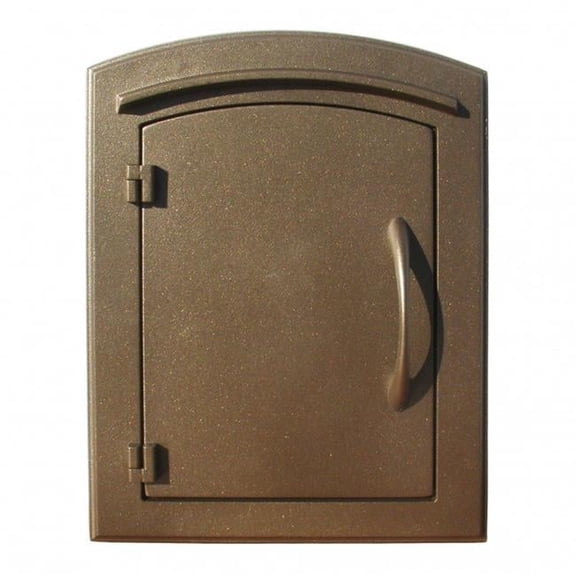 Manchester NON-LOCKING Column Mount Mailbox "Plain Door" in Bronze