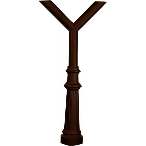 Qualarc PENPST2-800-BRZ Penfield Twin Mailbox Post System with Fluted Base 8 - Bronze