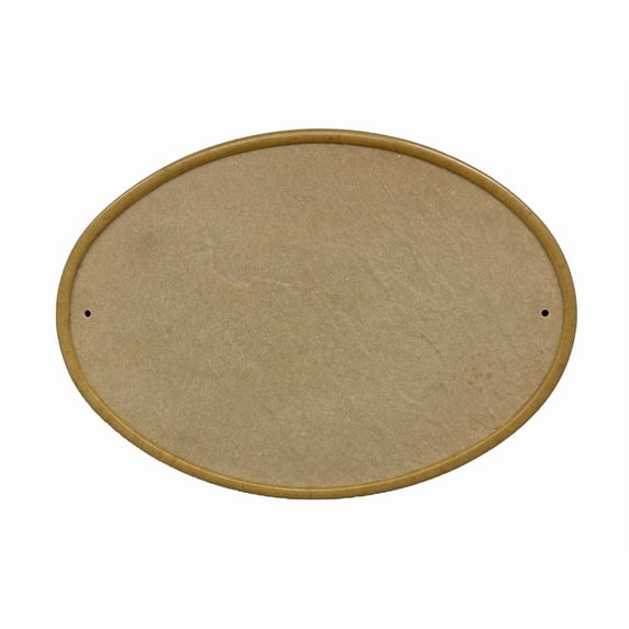 Ridgestone Oval Crushed Stone "Do it yourself kit" Address Plaque in Sandstone Color