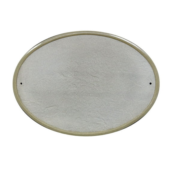 QualArc RIG-4914-SL 10 in. Ridgestone Oval Crushed Stone Do It Yourself Kit Address Plaque in Slate Color