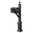 thumbnail image 1 of Westhaven System With Lewiston Mailbox, Square Collar & Urn Finial In (Black), 1 of 2