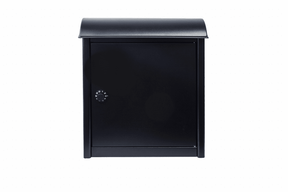 Black Steel Lockable Wall Mounted Mailbox