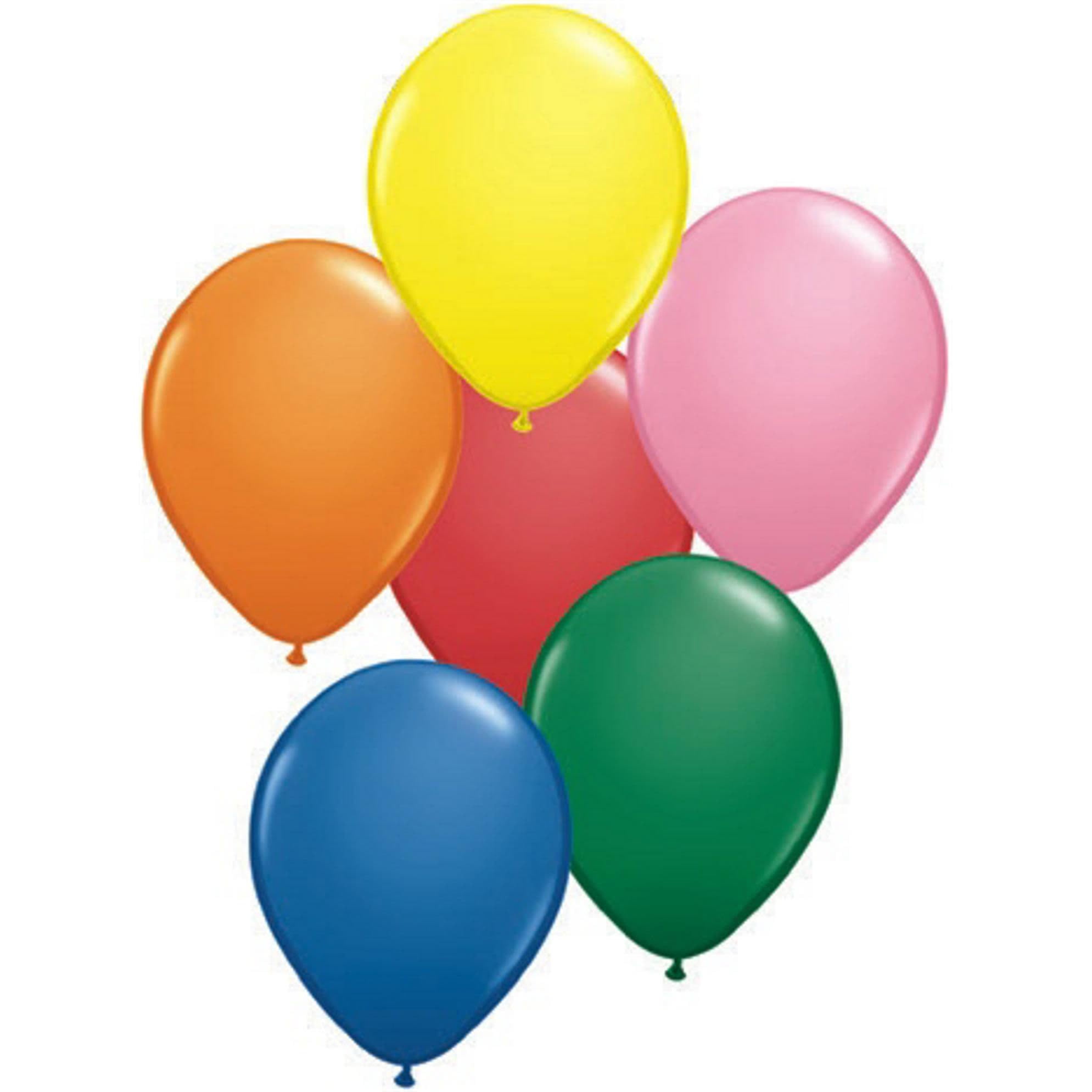 Assorted 9" Latex Party Balloons, 100 Count