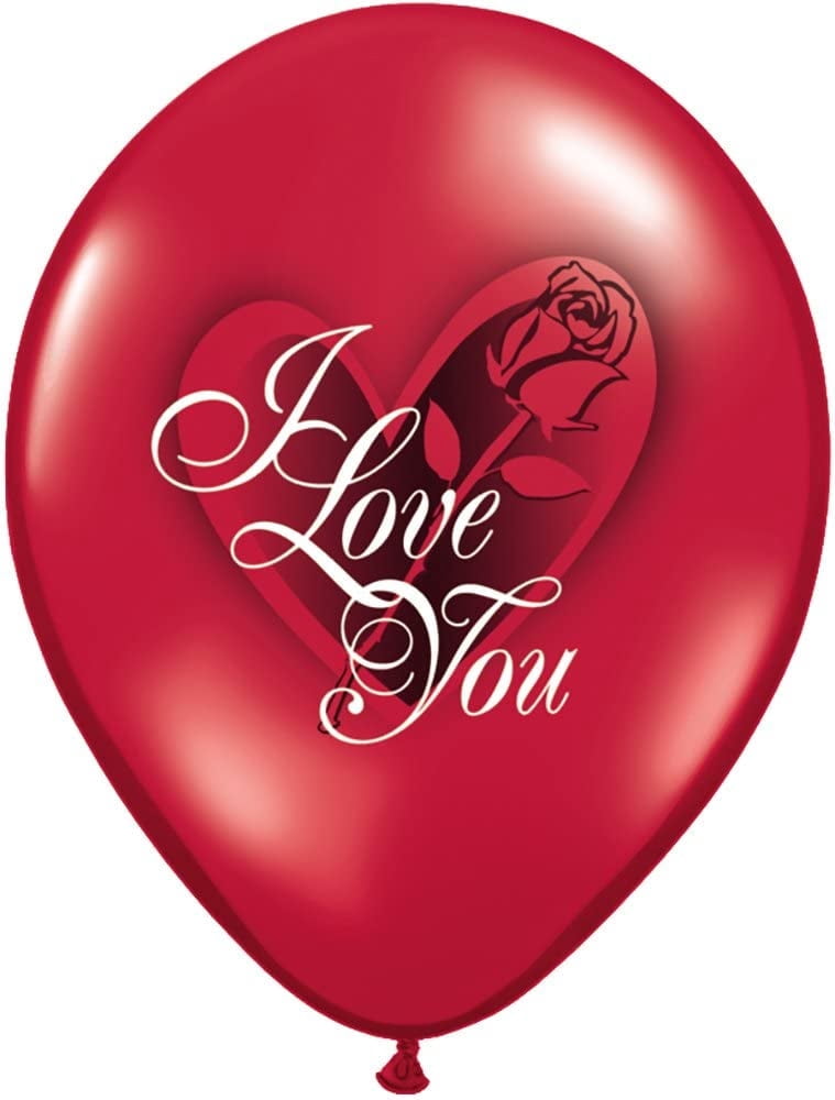 Qualatex 11" I Love You Red Rose