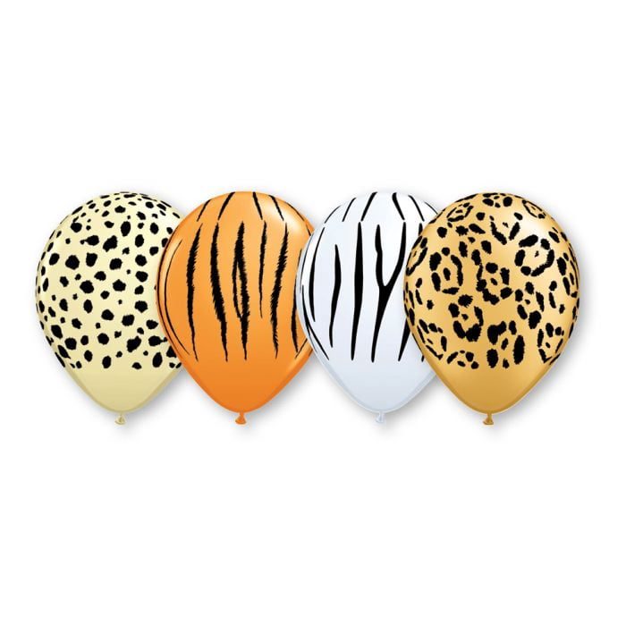 Qualatex - 11 Safari Assorted Latex Balloons (50ct)