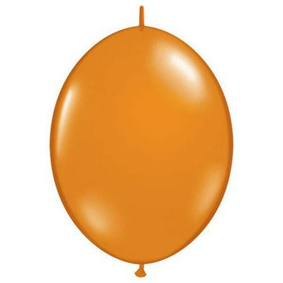 12 inch Qualatex Quicklink - Mandarin Orange Latex Balloons (50 Pack) - Party Supplies Decorations