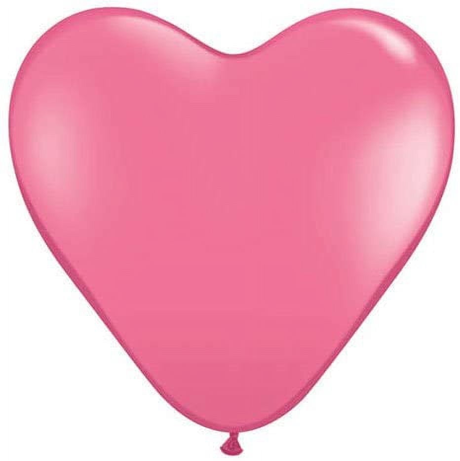 Qualatex 15" Rose Heart Latex Balloons (50ct)