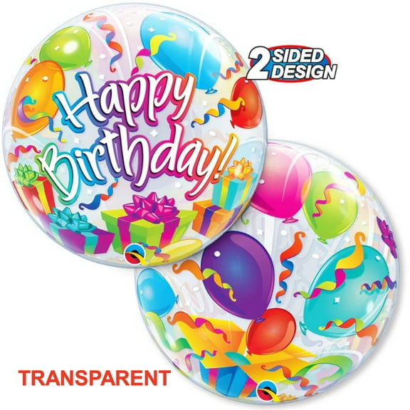 Qualatex 22 in. Birthday Surprise Bubble Balloon