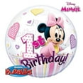 thumbnail image 1 of Qualatex 22 in. Minnie Mouse 1st Birthday Bubbles Balloon, 1 of 2