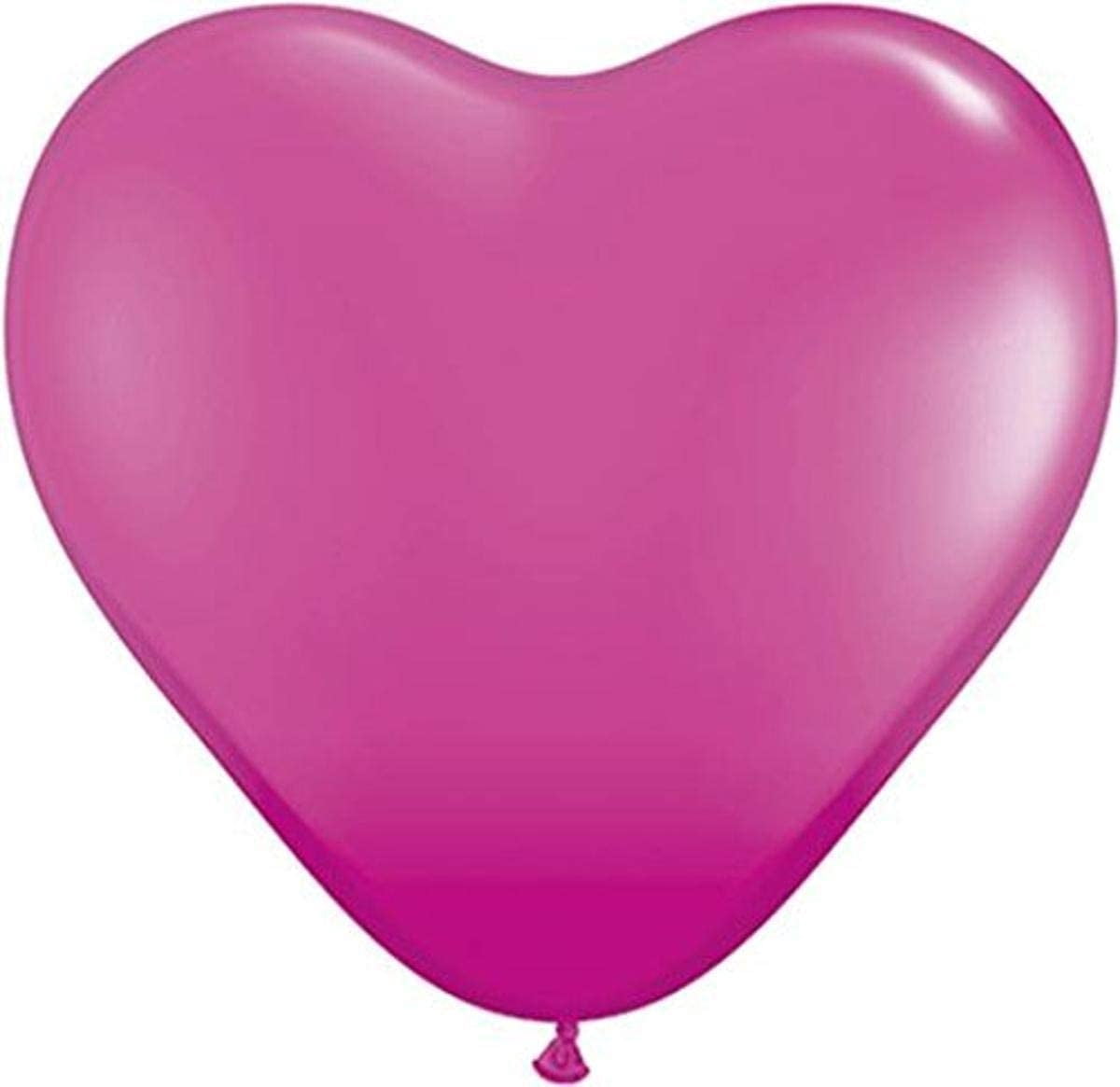 Qualatex 30215-Q Hearts - Wild Berry, 15", Pink