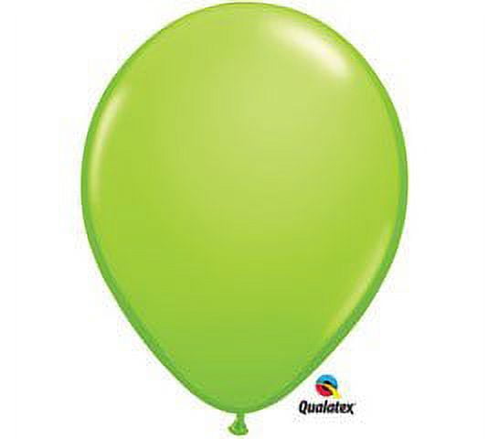Qualatex Lime Green Latex Balloons - 100 Count Party Decorations