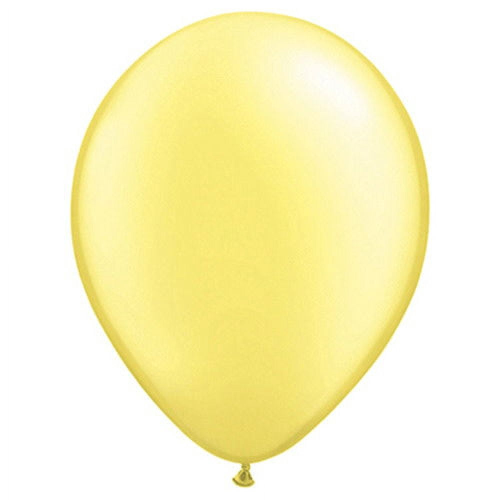 11 inch Pearl Lemon Chiffon Qualatex Latex Balloons (100 Pack) - Party Supplies Decorations