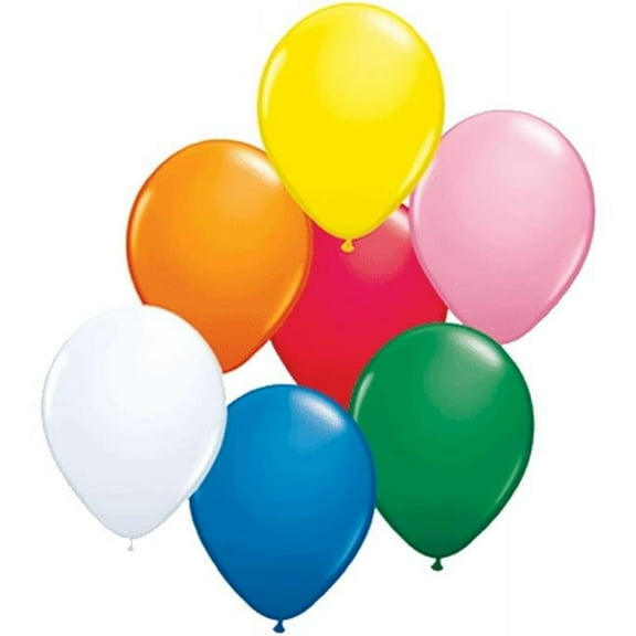 Qualatex - 5 Standard Assorted Latex Balloons (100ct)