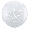 thumbnail image 1 of Qualatex 55256 36 in. Entwined Hearts-A-Round Foil Balloon Balloon - Clear, 1 of 1