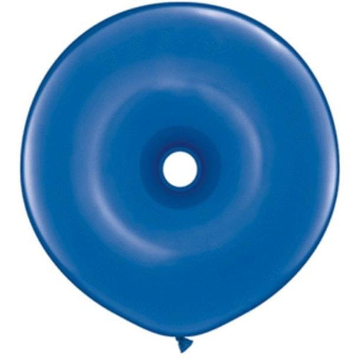 MAYFLOWER DISTRIBUTING Qualatex 56213 16 in. Donut Latex Balloon - Sapphire Blue Pkg/25