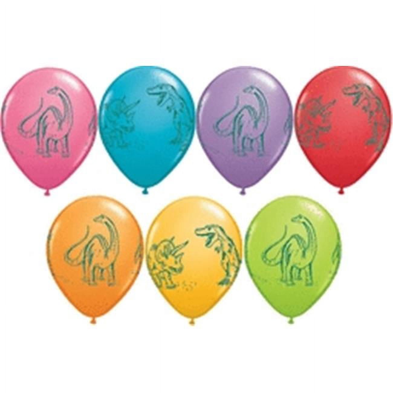 Qualatex 56266 11 in. Dinosaurs in Action Latex Balloon