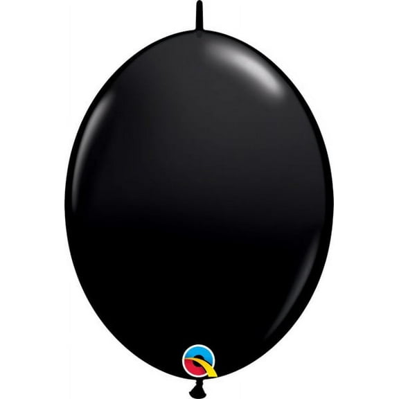 Qualatex - 6 QuickLink Onyx Black Latex Balloons (50ct)