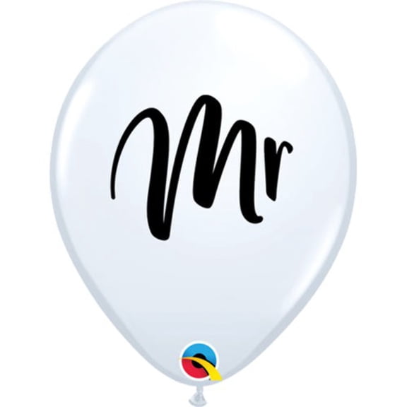 Qualatex 91226 11 in. Mr Latex Balloon, White