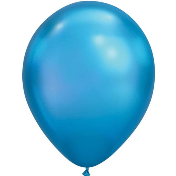 100 Qualatex Chrome Blue Color Latex Balloons 11"