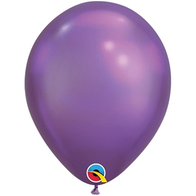 Chrome Purple Latex 11 Inch Balloons 100 Count by Qualatex [58274]