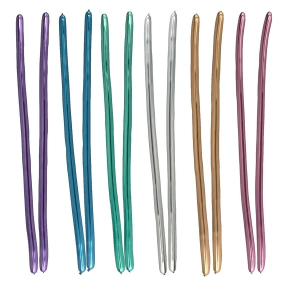 Qualatex Chrome Assortment 260Q Twisting Balloons 100 Count Bag