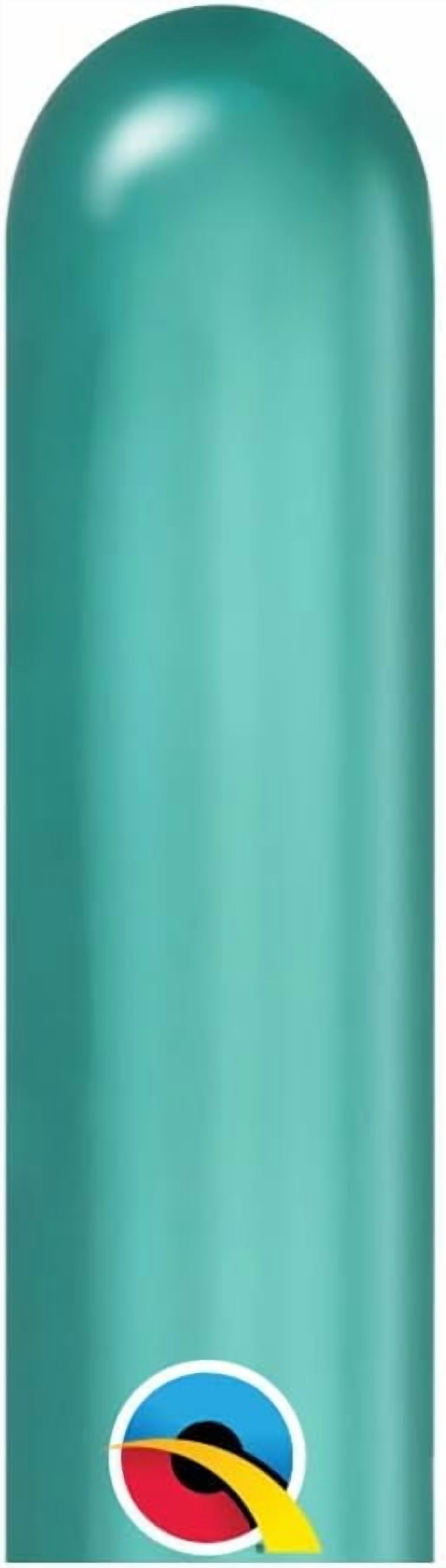 Qualatex Chrome Green Metallic 260Q Latex Entertainer Twisty Balloons 100 Count