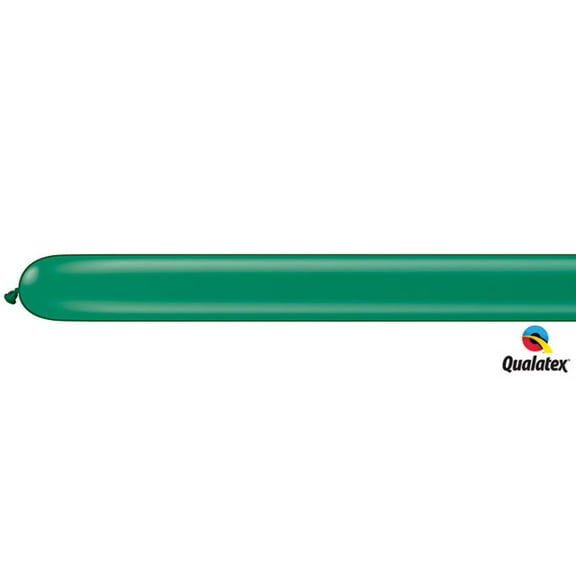 Qualatex Circus Birthday Twisty Latex 646 Tying Balloons, Emerald Green, 50 CT